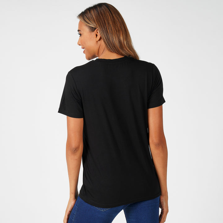 2 Pack Designer T Shirt Black