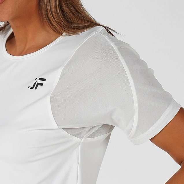 TEE with Mesh Arms White