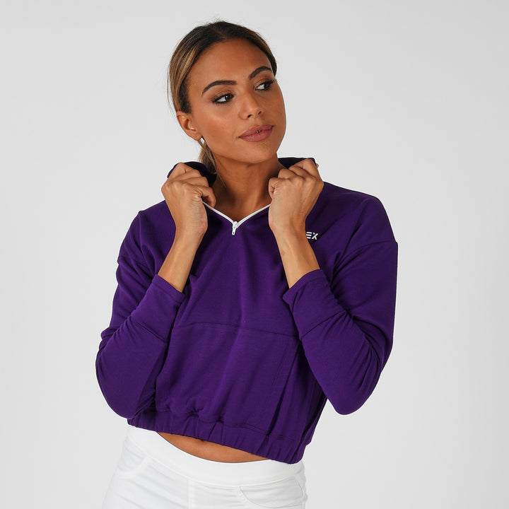 Crop Sweatshirt Purple