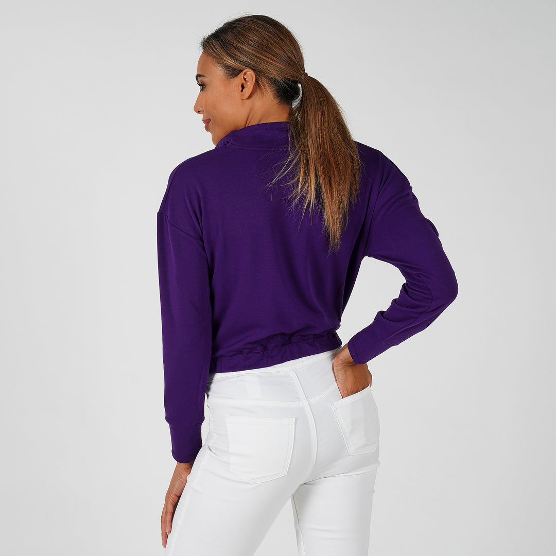 2 Pack Crop Sweatshirt Purple