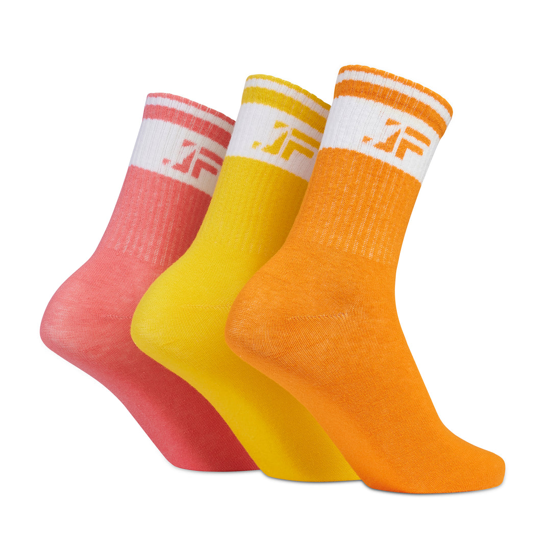 3 PACK COTTON RICH TRAINER SOCKS BRIGHT